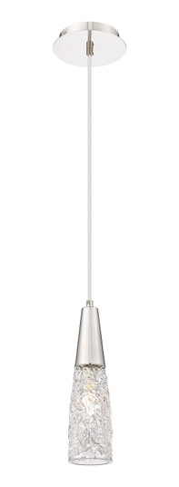 Downtown Urban One Light Mini Pendant in Polished Nickel (405|3221PPNG3223CL)