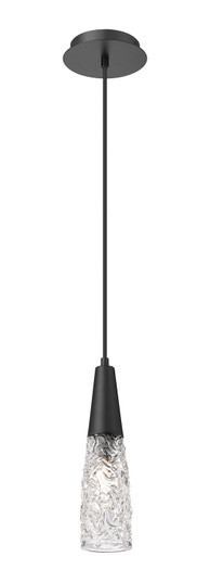 Downtown Urban One Light Mini Pendant in Matte Black (405|3221PBKG3223CL)