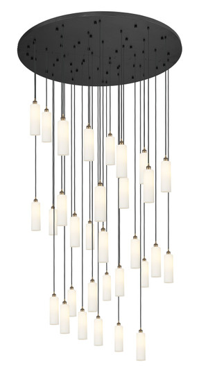 Downtown Urban 31 Light Pendant in Brushed Brass (405|160BKB31PBBG43412WH)