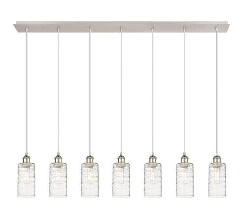 Downtown Urban Seven Light Linear Pendant in Polished Nickel (405|127B7PPNG4347DE)