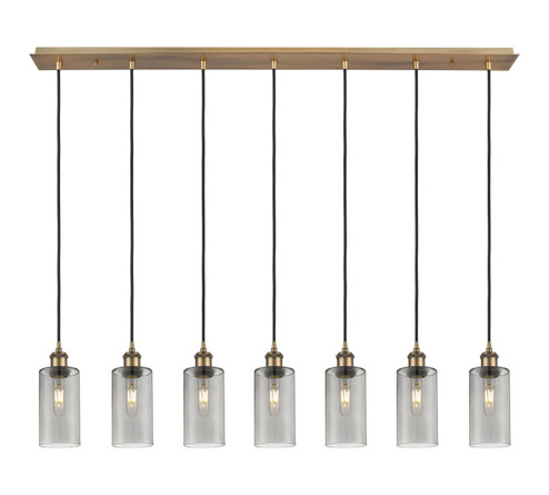 Downtown Urban Seven Light Linear Pendant in Brushed Brass (405|127B7PBBG4347SM)