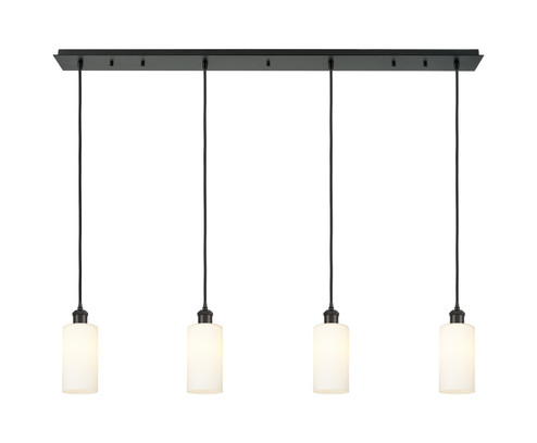Downtown Urban Four Light Linear Pendant in Matte Black (405|124B4PBKG4347WH)