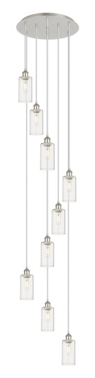 Downtown Urban Nine Light Pendant in Polished Nickel (405|119B9PPNG4347CL)