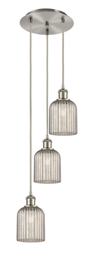 Ballston Three Light Pendant in Brushed Satin Nickel (405|113B3PSNG5595ME)