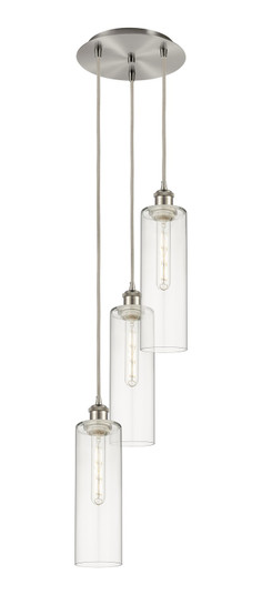 Ballston Three Light Pendant in Brushed Satin Nickel (405|113B3PSNG43412CL)