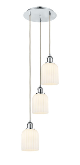 Ballston Three Light Pendant in Polished Chrome (405|113B3PPCG5595GWH)