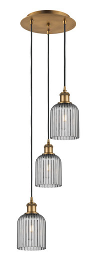 Ballston Three Light Pendant in Brushed Brass (405|113B3PBBG5595SM)