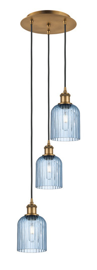 Ballston Three Light Pendant in Brushed Brass (405|113B3PBBG5595BL)