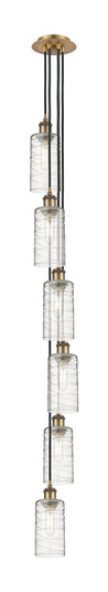 Downtown Urban Six Light Pendant in Brushed Brass (405|106B6PBBG4347DE)
