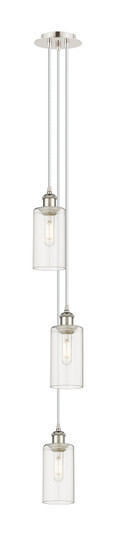 Downtown Urban Three Light Pendant in Polished Nickel (405|103B3PPNG4347CL)