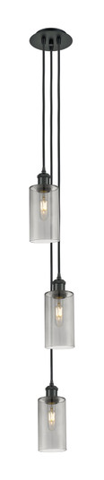 Downtown Urban Three Light Pendant in Matte Black (405|103B3PBKG4347SM)