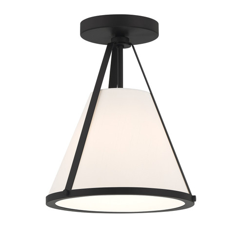 Fulton One Light Semi Flush Mount in Black (60|FUL900BKCEILING)