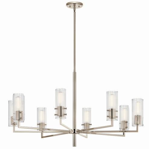 Velestino Eight Light Chandelier in Polished Nickel (12|52680PN)