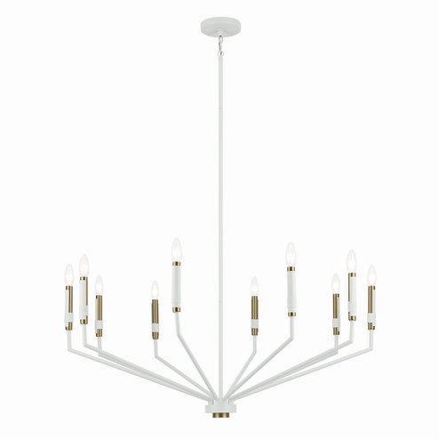 Armand Ten Light Chandelier in White (12|52348WH)