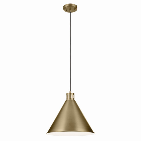 Zailey One Light Pendant in Natural Brass (12|52177NBR)
