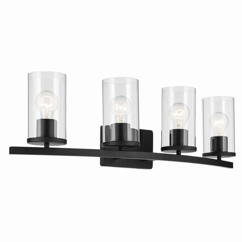 Crosby Four Light Bath in Black (12|45498BKCLR)