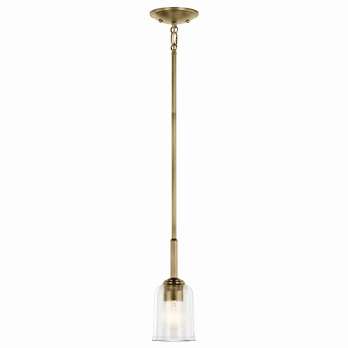 Shailene One Light Mini Pendant in Natural Brass (12|43674NBRCLR)