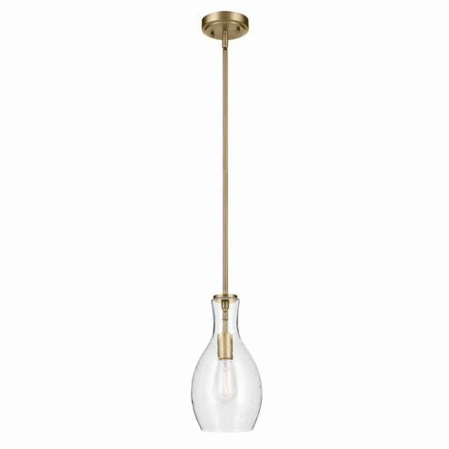 Everly One Light Pendant in Natural Brass (12|42456NBRCS)