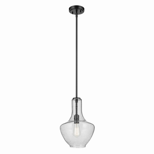 Everly One Light Pendant in Black (12|42141BKCS)