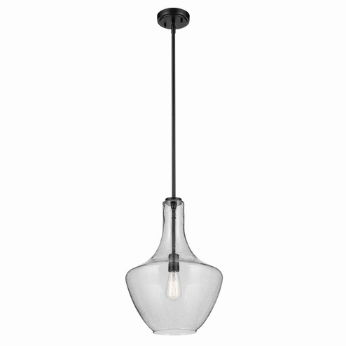 Everly One Light Pendant in Black (12|42046BKCS)