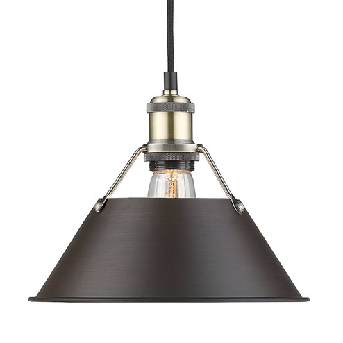 Orwell One Light Pendant in Aged Brass (62|3306MABRBZ)