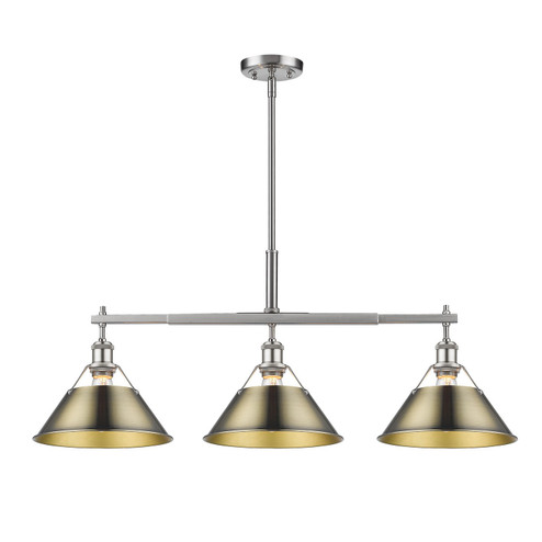 Orwell Three Light Linear Pendant in Pewter (62|3306LPPWAB)