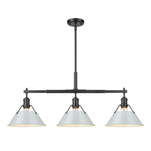 Orwell Three Light Linear Pendant in Matte Black (62|3306LPBLKDB)