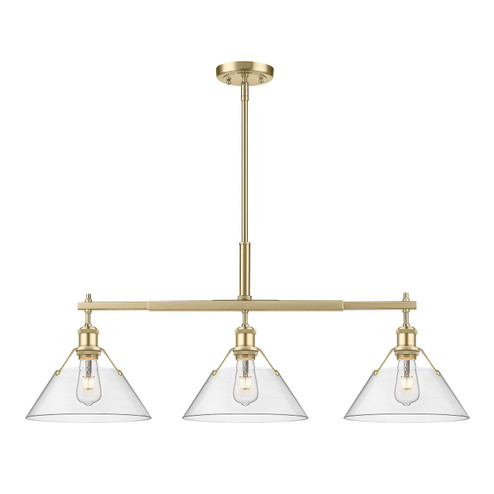 Orwell Three Light Linear Pendant in Brushed Champagne Brass (62|3306LPBCBCLR)