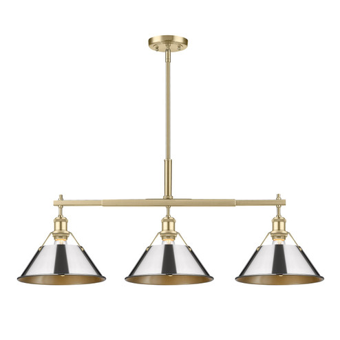 Orwell Three Light Linear Pendant in Brushed Champagne Brass (62|3306LPBCBCH)