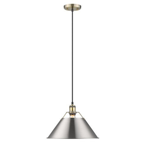 Orwell One Light Pendant in Aged Brass (62|3306LABPW)