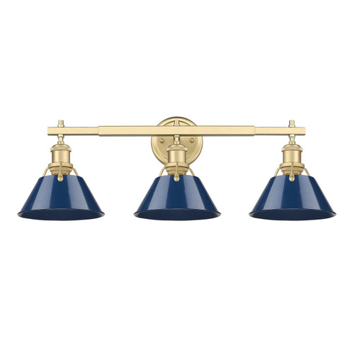 Orwell Three Light Bath Vanity in Brushed Champagne Brass (62|3306BA3BCBNVY)