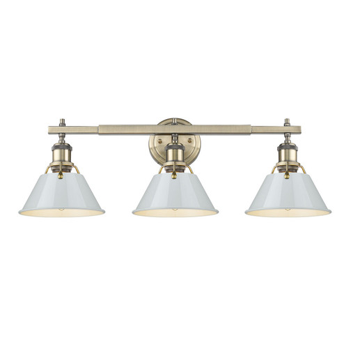 Orwell AB Three Light Bath Vanity in Aged Brass (62|3306BA3ABDB)