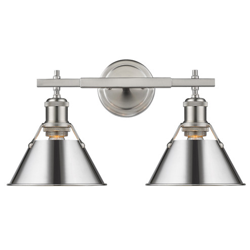 Orwell Two Light Bath Vanity in Pewter (62|3306BA2PWCH)