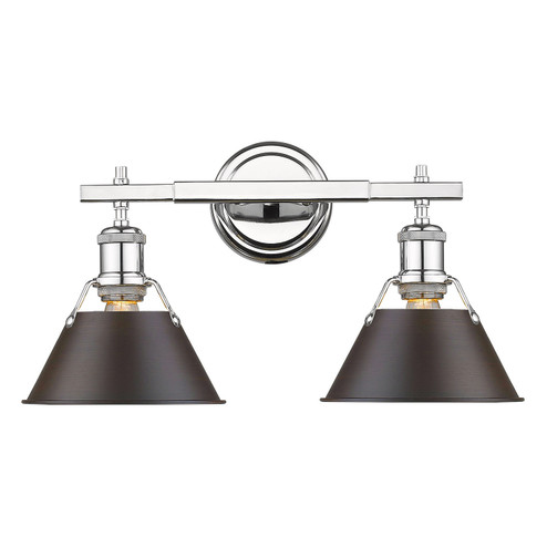 Orwell Two Light Bath Vanity in Chrome (62|3306BA2CHRBZ)