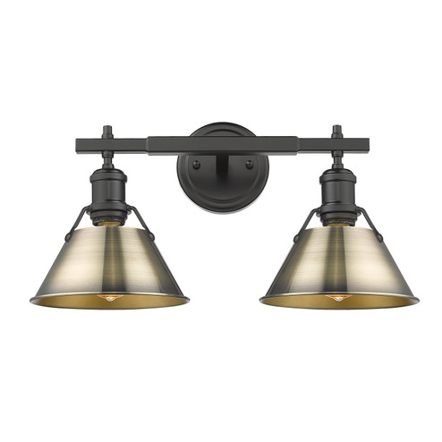 Orwell Two Light Bath Vanity in Matte Black (62|3306BA2BLKAB)