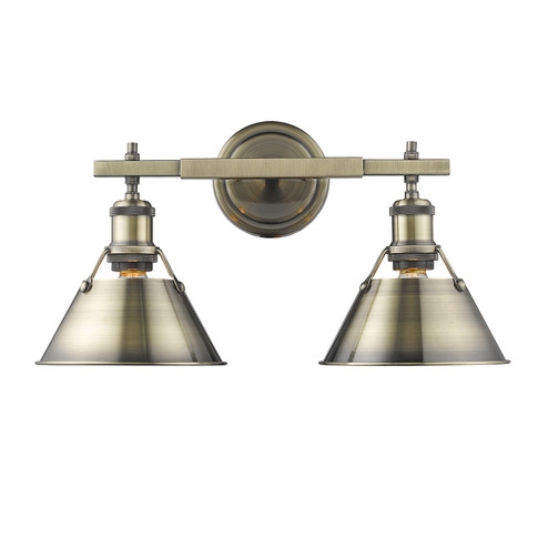 Orwell Two Light Bath Vanity in Aged Brass (62|3306BA2ABAB)