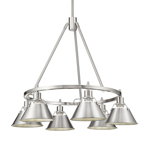 Orwell Six Light Chandelier in Pewter (62|33066PWPW)