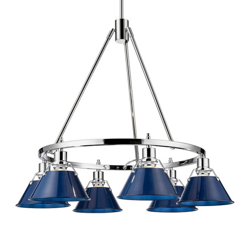Orwell Six Light Chandelier in Chrome (62|33066CHNVY)