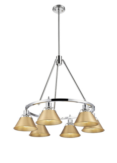 Orwell Six Light Chandelier in Chrome (62|33066CHBCB)