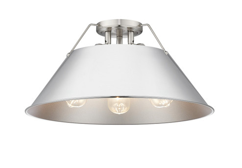 Orwell Three Light Flush Mount in Pewter (62|33063FMPWCH)