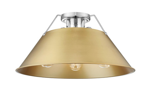 Orwell Three Light Flush Mount in Chrome (62|33063FMCHBCB)
