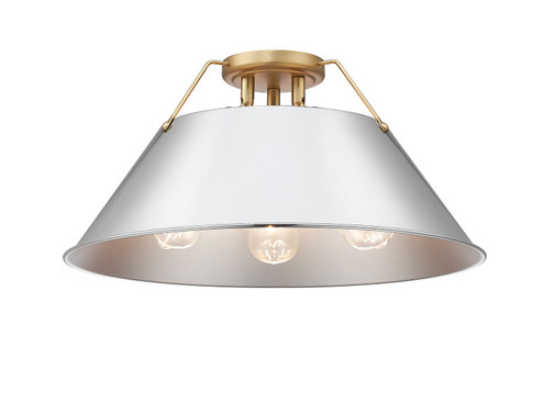 Orwell Three Light Flush Mount in Brushed Champagne Brass (62|33063FMBCBCH)