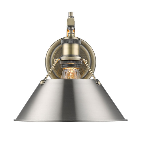 Orwell One Light Wall Sconce in Aged Brass (62|33061WABPW)