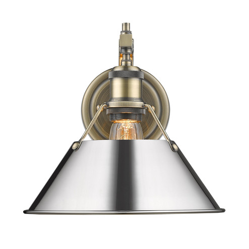 Orwell One Light Wall Sconce in Aged Brass (62|33061WABCH)