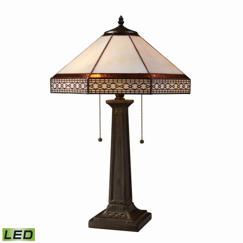 Stone Filigree LED Table Lamp in Tiffany Bronze (45|D1858LED)