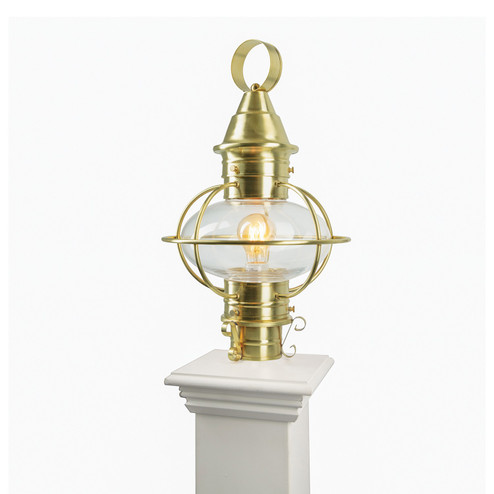 American Onion One Light Outdoor Post Lantern in Satin Brass (45|1711SBCL)