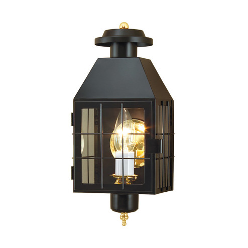 American Heritage One Light Outdoor Wall Sconce in Black (45|1059BLCL)