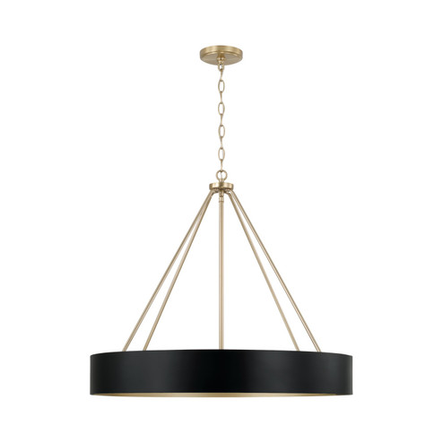 Weller Four Light Chandelier in Matte Brass and Black (65|453041RK)