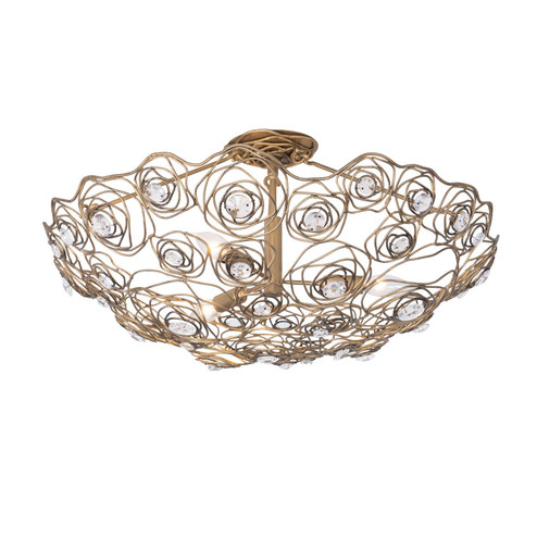 Ethereal Rose Three Light Semi-Flush Mount in Havana Gold Ombre (137|500S03HGOB)