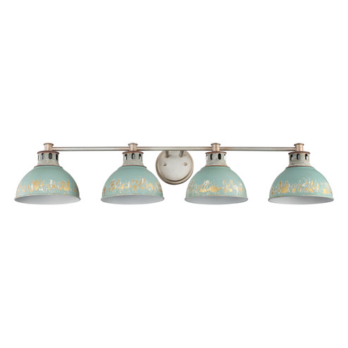 Kinsley Four Light Bath Vanity in Aged Galvanized Steel (62|0865BA4AGVTEAL)